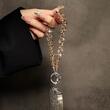 Lemontti Snur de mana pentru telefon Crystal Aurora, 30cm, Auriu