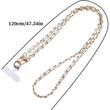 Lemontti Snur telefon cu perle, 120cm, Alb