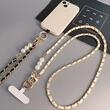 Lemontti Snur telefon cu perle, 120cm, Alb
