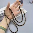 Lemontti Snur telefon cu perle, 120cm, Negru
