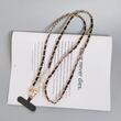 Lemontti Snur telefon cu perle, 120cm, Negru
