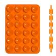 Lemontti Suport Silicon Duo cu ventuze pentru telefon Portocaliu