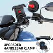 Lisen Suport Telefon pentru Bicicleta prindere magnetica, rezistent la socuri, rotatie 360, pentru telefoane cu diagonala 4-7 inch, Negru