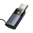 Mcdodo Adaptor OTG Lightning la Type-C,60W, Aliaj de aluminiu, Incarcare si sincronizare date, cu indicator luminos, cu snur, Negru