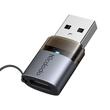 Mcdodo Adaptor OTG Type-C la USB 3.0, Aliaj de aluminiu, Incarcare si sincronizare date, cu indicator luminos, snur de prindere, Negru