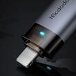 Mcdodo Adaptor OTG USB la Lightning, Aliaj de aluminiu, Incarcare si sincronizare date, cu indicator luminos, cu snur, Negru