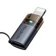 Mcdodo Adaptor Type-C la Lightning OTG 36W, aliaj de aluminiu, incarcare si sincronizare date, lumina albastra, snur, Negru
