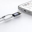 Mcdodo Adaptor Type-C la Lightning OTG 36W, aliaj de aluminiu, incarcare si sincronizare date, lumina albastra, snur, Negru