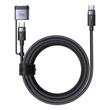 Mcdodo Cablu 2 in 1 Type-C la Type-C cu conector MagSafe 3, Super Fast Charging 240 W, Indicator LED, 2 m, Negru