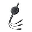 Mcdodo Cablu 3 in 1 USB la Lightning, MicroUSB si Type-C Super Fast Charging, 66W, 1.2m, Negru