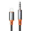Mcdodo Cablu Audio Lightning la Jack 3.5mm, Design spiralat, Impletit din nailon, 1.8m, Negru