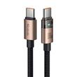 Mcdodo Cablu Type-C la Type-C Fast Charging, 100W, LED, 1.2m, Desert Gold