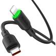 Mcdodo Cablu Type-C la Lightning Alpha Series Silicone, Fast Charging, 36W, LED, 1.2m, Negru