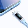 Mcdodo Cablu Type-C la Lightning Digital Display Silicone Fast Charging, 36W, 1.2m Albastru