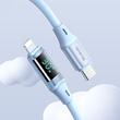 Mcdodo Cablu Type-C la Lightning Digital Display Silicone Fast Charging, 36W, 1.2m Albastru