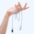 Mcdodo Cablu Type-C la Lightning Digital Display Silicone Fast Charging, 36W, 1.2m Albastru