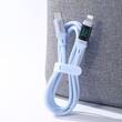 Mcdodo Cablu Type-C la Lightning Digital Display Silicone Fast Charging, 36W, 1.2m Albastru