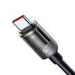Mcdodo Cablu Type-C la Type-C, 100W, Fast Charging, Design transparent, Oprire automata, 1,2 m Negru