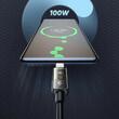 Mcdodo Cablu Type-C la Type-C, 100W, Fast Charging, Design transparent, Oprire automata, 1,2 m Negru
