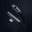 Mcdodo Cablu Type-C la Type-C, 65W, Design la 90 de grade, Fast Charging, Indicator LED, 1,2m, Negru