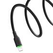 Mcdodo Cablu USB la Lightning Alpha Series Silicone Fast Charging, LED, 1.2m, Negru