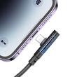 Mcdodo Cablu USB la Lightning Dichromatic 90 grade, Fast Charging, LED, 3A, 1.8m, Negru