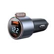 Mcdodo Incarcator Auto Dual Port 1x USB, 1x Type-C Digial Display, PD Fast Charging, 75W, Negru