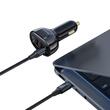 Mcdodo Incarcator Auto 2xType-C si 1xUSB, Prism Series, Digital Display, PD Fast Charging, 128W, Negru
