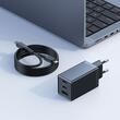 Mcdodo Set Incarcator Retea 2xType-C si 1xUSB-A GaN5 Mini Pro Fast Charger 67W, cablu Type-C la Lightning, 1.2m, Negru