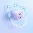 Mcdodo Incarcator Retea Dual Port Type-C si USB-A Dichromatic, Fast Charging PD 33W, Mov