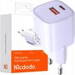 Mcdodo Incarcator Retea Dual Port USB-A si Type-C Nano Series GaN Fast Charging PD, 33W, Mov
