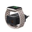 Mcdodo Incarcator Retea Fast Charging 30W cu Incarcator Wireless Apple Watch Integrat, Travel Companion Series, 1 x USB-A, 1 x USB-C, Negru