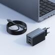 Mcdodo Set Incarcator Retea GaN5 Mini Pro Fast Charger 67W, Port 2xType-C+ 1xUSB-A, cablu Type-C, 2 m, Black