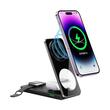 Mcdodo Incarcator Wireless Foldable 3in 1 Mangetic, pentru telefon / TWS / Apple Watch, 15W, Negru