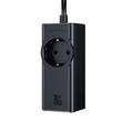 Mcdodo Incarcator de retea 4 in 1 cu prelungitor Super Cube Schuko, 2x Tip-C, USB-A, Fast Charge 70W, Tehnologie GaN, 1,5 m Negru