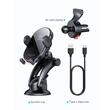 Mcdodo Suport Auto Magnetic ZN Series Dual Coil cu încarcare wireless, 15W, Negru