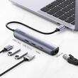 Ugreen Multihub Type-C la 2x USB3.0, HDMI 4K@60Hz, RJ45 Gigabit, Type-C PD100W, 5Gbps, Gri