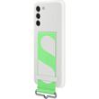Samsung Husa Originala Silicone Cover with Strap Samsung Galaxy S21 FE 5G White, resigilat