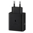 Samsung Set Incarcator Retea Super Fast Charger Common Duo 50W, 2 x USB Type-C, cablu Type-C - Type-C (5A), Black