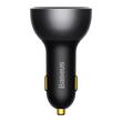 Baseus Set Incarcator Auto Digial Display 140W Fast Charger PD,QC3.0, 1x USB, 1xType-C, cablu inclus Type-C, 1m Negru