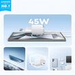 Anker Set Incarcator Retea Nano Super Fast Charger PD 45W, 1 x USB-C, cablu 1.8m inclus , Alb