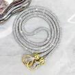 Lemontti Snur telefon cu cristale, 120cm, Alb
