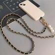 Lemontti Snur telefon cu perle, 120cm, Negru