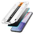 Spigen Folie Sticla Glass tR EZ Fit Privacy iPhone 15 Plus set 2 buc, kit de montare