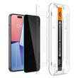 Spigen Folie Sticla Glass tR EZ Fit Privacy iPhone 15 Plus set 2 buc, kit de montare