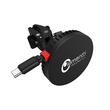 Lemontti Suport Auto MagSafe Magnetic cu Incarcare wireless si cablu retractabil Type-C 1m, prindere ventilatie, Negru