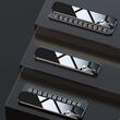 Lemontti Suport auto numar telefon parcare, 2 numere telefon schimbabile, aluminiu, cifre magnetice fluorescente, Negru
