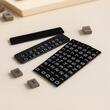 Lemontti Suport auto numar telefon parcare, 2 numere telefon schimbabile, aluminiu, cifre magnetice fluorescente, Negru