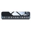 Lemontti Suport auto numar telefon parcare, 2 numere telefon schimbabile, aluminiu, cifre magnetice fluorescente, Negru