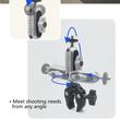 Techsuit Suport Multifunctional pentru camera GoPro prindere ghidon bicicleta, Negru